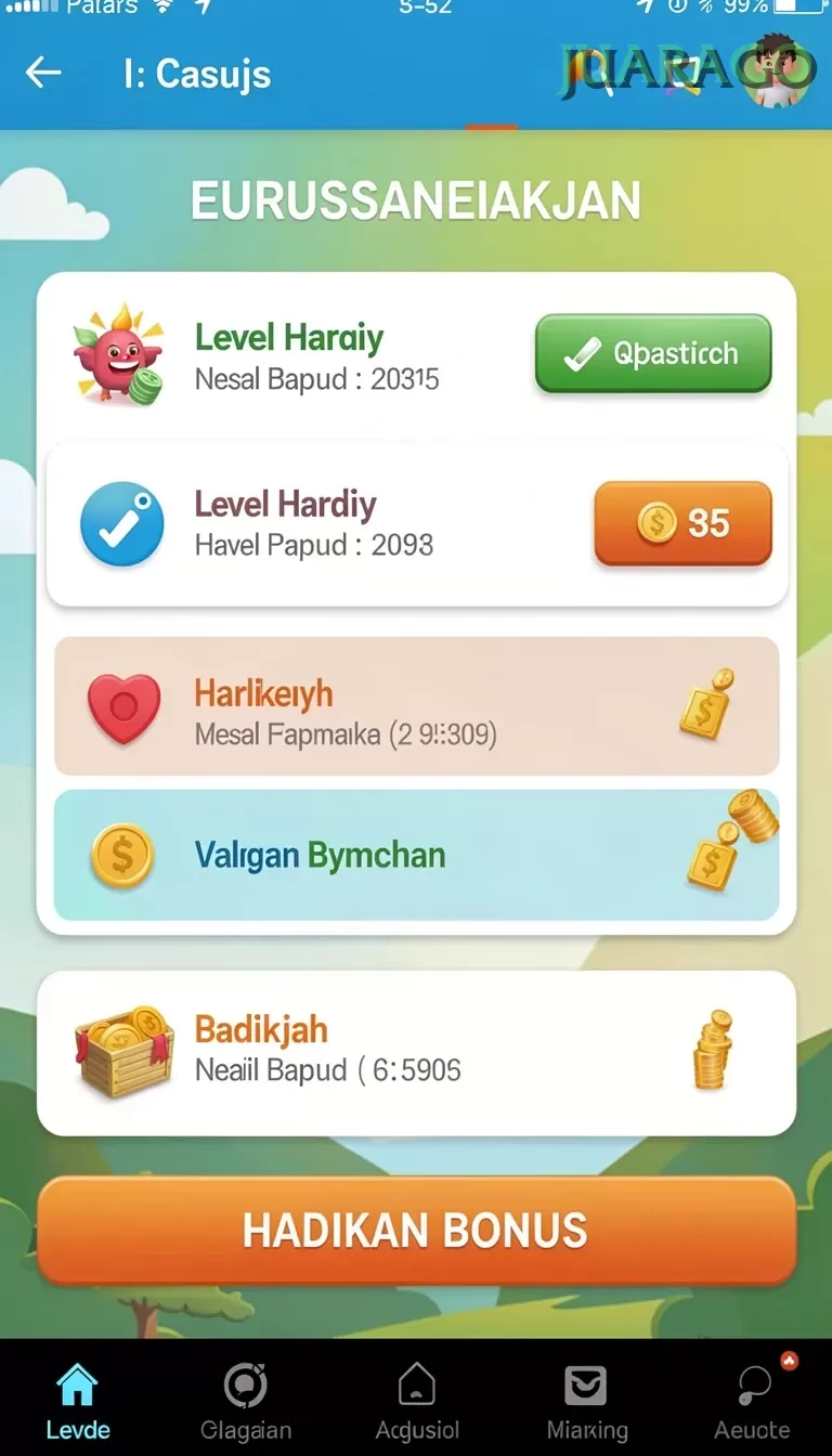 Cuplikan layar SEMAR123 — menu navigasi