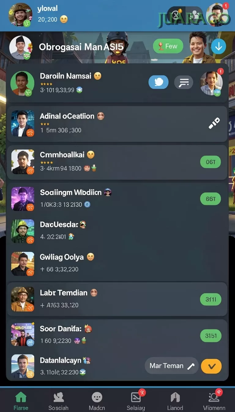 Cuplikan layar RAJASTAR — aktivitas